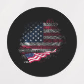 Flagge der USA Etiketten (Design 1)