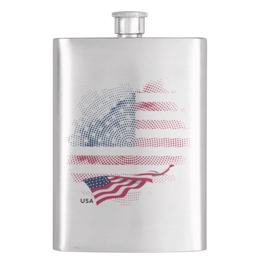 Flagge der USA Flachmann (Vorderseite)