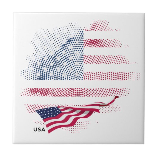 Flagge der USA Fliese (Vorderseite)