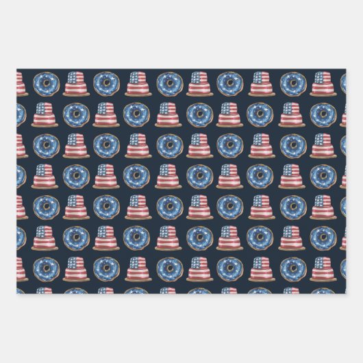 Flagge der USA Geschenkpapier Set (Vorderseite)