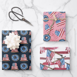 Flagge der USA Geschenkpapier Set
