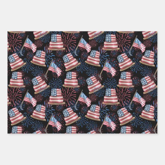 Flagge der USA Geschenkpapier Set (Vorderseite)