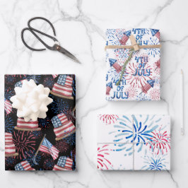 Flagge der USA Geschenkpapier Set