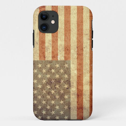 Flagge der USA - Grunge Case-Mate iPhone Hülle (Rückseite)