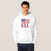 Flagge der USA "Grunge"-Look Hoodie (Vorne ganz)