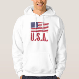Flagge der USA "Grunge"-Look Hoodie