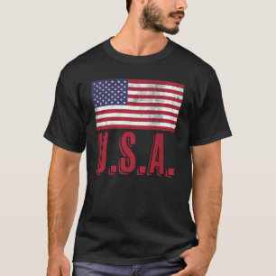 Flagge der USA "Grunge"-Look T-Shirt