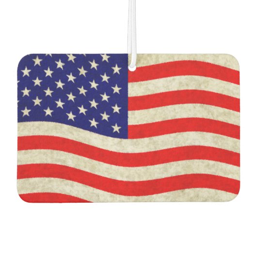 Flagge der USA - grungy Autolufterfrischer (Vorderseite)