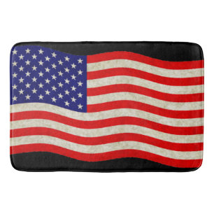 Flagge der USA - grungy Badematte