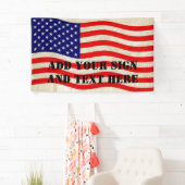 Flagge der USA - grungy Banner (Insitu)
