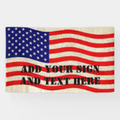 Flagge der USA - grungy Banner (Horizontal)