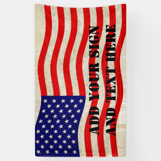 Flagge der USA - grungy Banner (Vertikal)