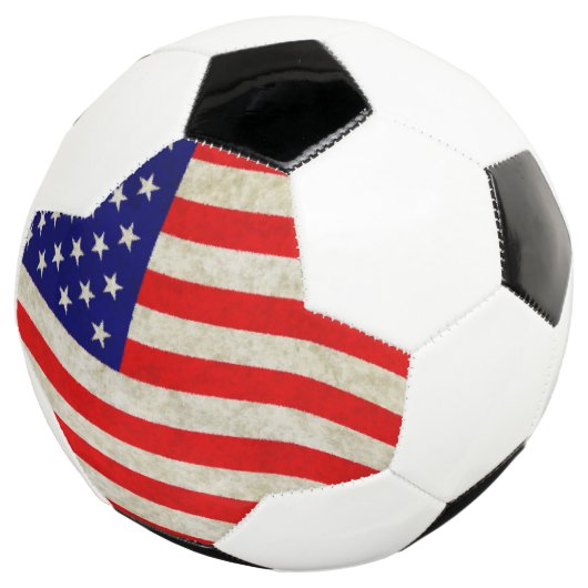 Flagge der USA - grungy Fußball (Dreiviertel)