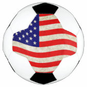 Flagge der USA - grungy Fußball (Vorderseite)