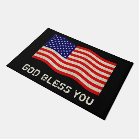 Flagge der USA - grungy Fußmatte (Schrägansicht)