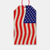 Flagge der USA - grungy Geschenkanhänger (Rückseite)