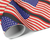 Flagge der USA - grungy Geschenkpapier (Rolleneckpunkt)