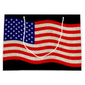 Flagge der USA - grungy Große Geschenktüte (Vorderseite)
