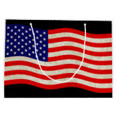 Flagge der USA - grungy Große Geschenktüte (Rückseite)