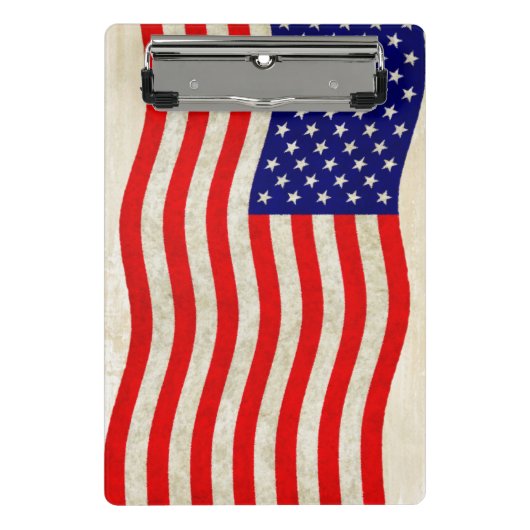 Flagge der USA - grungy Mini Klemmbrett (Vorderseite)