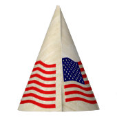 Flagge der USA - grungy Partyhütchen (Rückseite)