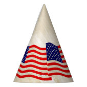 Flagge der USA - grungy Partyhütchen (Links)