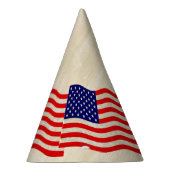 Flagge der USA - grungy Partyhütchen (Rechts)