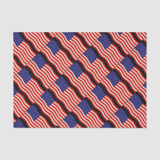 Flagge der USA - grungy Seidenpapier (Vorderseite)