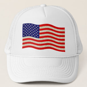 Flagge der USA - grungy Truckerkappe