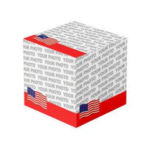 Flagge der USA - grungy Würfel
