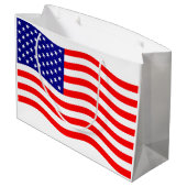 Flagge der USA - Ihre Ideen Große Geschenktüte (Rückseite Schrägansicht)