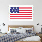 Flagge der USA Leinwanddruck (Insitu (Schlafzimmer))