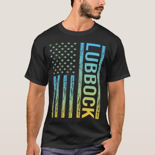 Flagge der USA - Lubbock T-Shirt (Vorderseite)