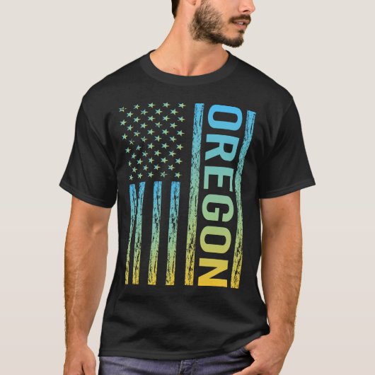 Flagge der USA - Oregon T-Shirt (Vorderseite)