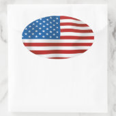 Flagge der USA Ovaler Aufkleber (Tasche)