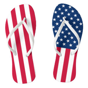 Flagge der USA - Patriotik - Badesandalen
