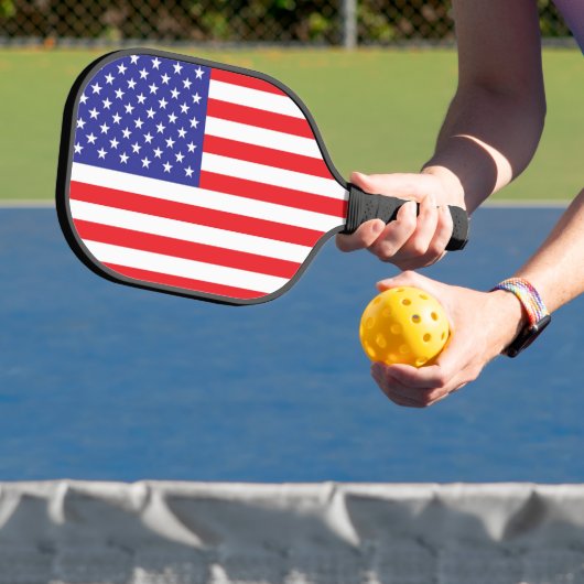 Flagge der USA Pickleball Schläger (InSitu)