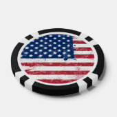 Flagge der USA Pokerchips (Einzeln)