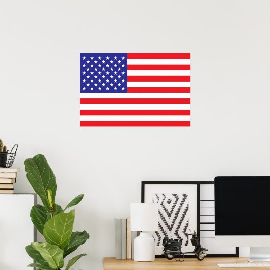 Flagge der USA Poster (Heimbüro)