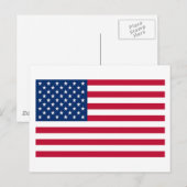 Flagge der USA Postkarte (Vorne/Hinten)