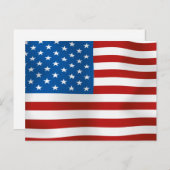 Flagge der USA Postkarte (Vorne/Hinten)