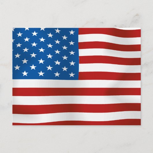 Flagge der USA Postkarte (Vorderseite)