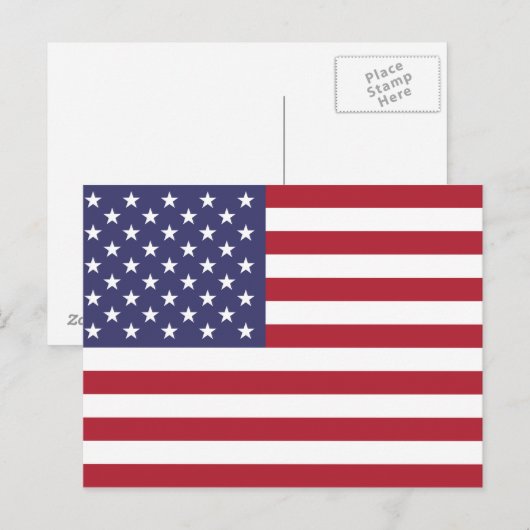 Flagge der USA Postkarte (Vorne/Hinten)