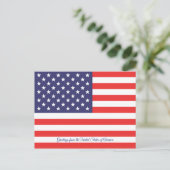 Flagge der USA Postkarte (Stehend Vorderseite)