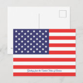Flagge der USA Postkarte (Vorne/Hinten)