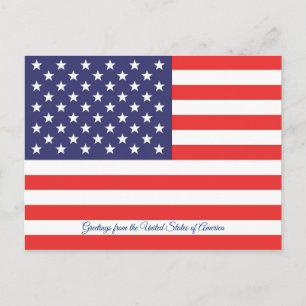 Flagge der USA Postkarte