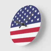 Flagge der USA Runde Wanduhr (Winkel)