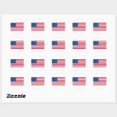 Flagge der USA Runder Aufkleber (Blatt)