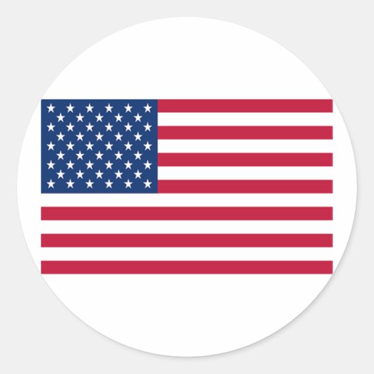 Flagge der USA Runder Aufkleber (Vorderseite)