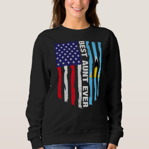 Flagge der USA / Saint Lucia Flag Beste Tante je Sweatshirt